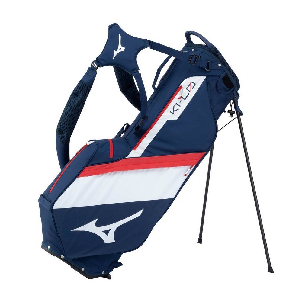 Mochila Mizuno K1-L0 Stand - Homem - Azul Marinho/Vermelhas - FJRSO1704